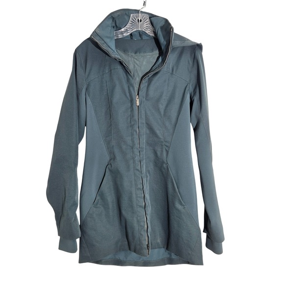 lululemon athletica Jackets & Blazers - Lululemon 6 Like A Glove Athleisure Full Zip Jacket Teal Green Water Resistant